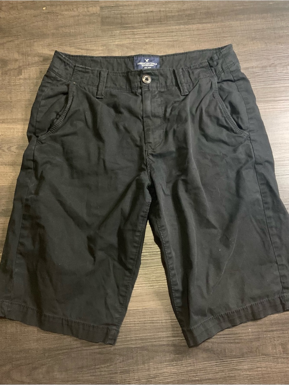 American Eagle Outfitters Men’s Black Flat Front Shorts